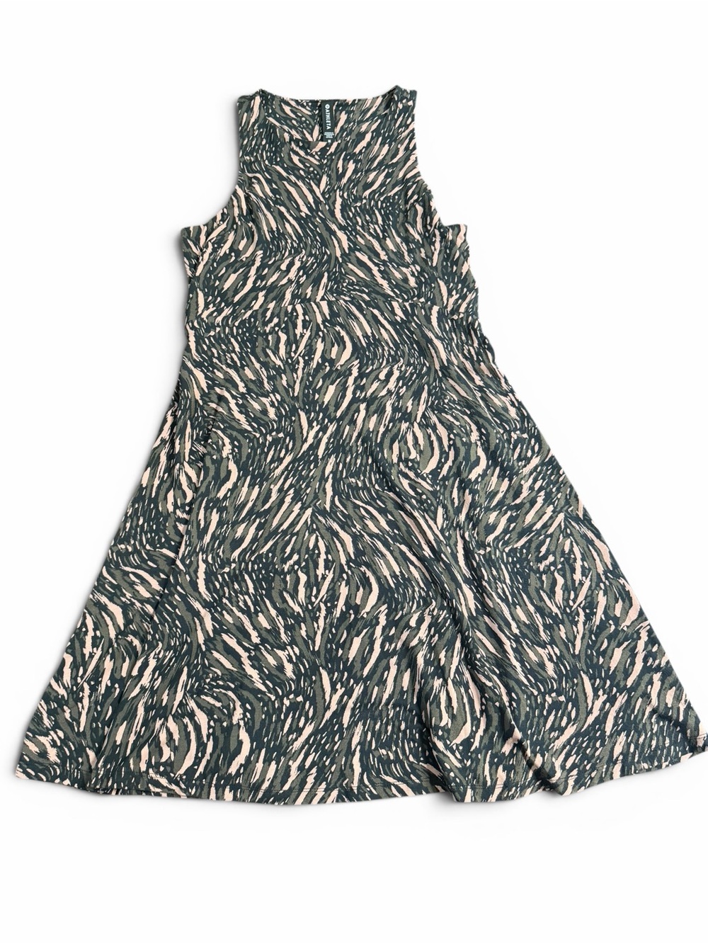 Athleta Teal and Cream Swirl Tank Dress